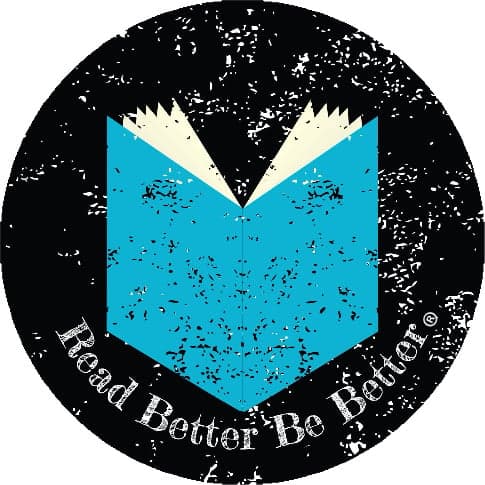 Read Better Be Better circular logo with book. 